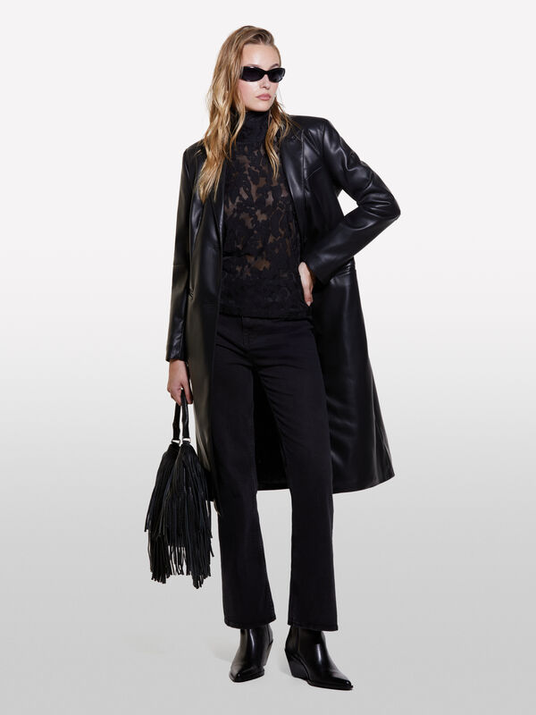 Τζιν ψηλόμεσο γκρι σκούρο - τζιν ψηλόμεσα γυναικεία | Sisley