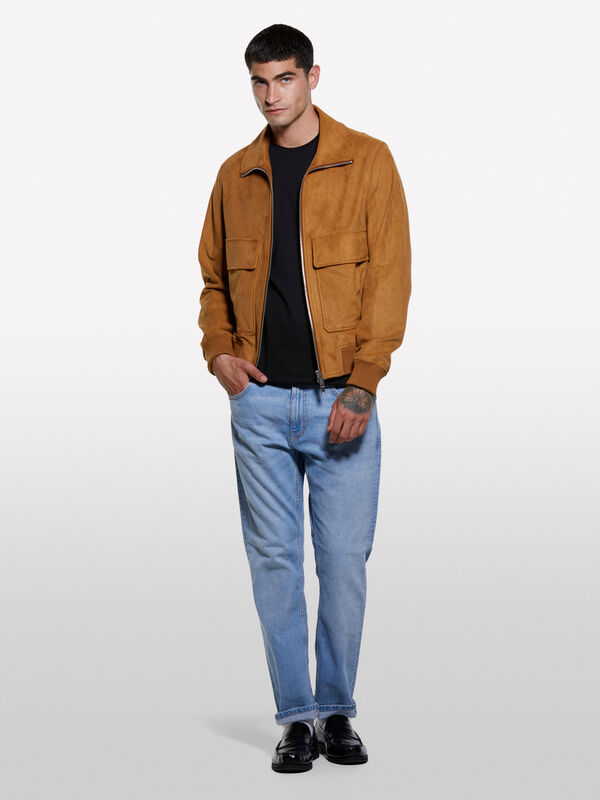 Μπλούζα κοντομάνικη μαύρη slim fit - μπλουζάκια κοντομάνικα ανδρικά | Sisley