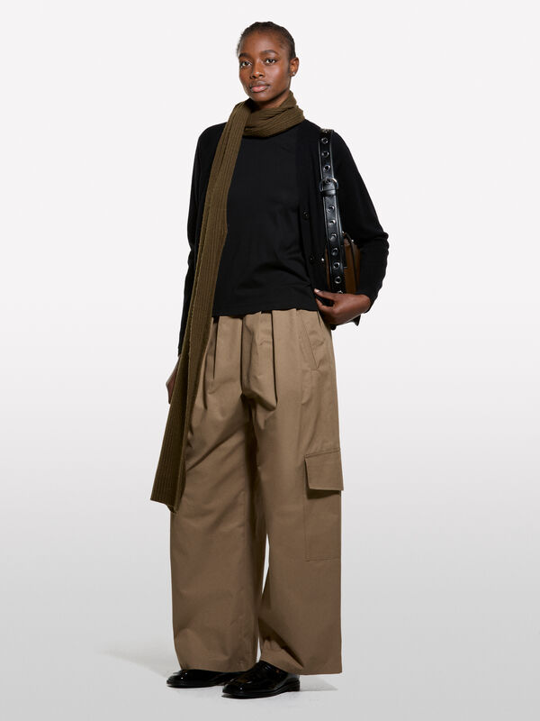 Μπλούζα μαύρη μακρυμάνικη - μπλουζάκια μακρυμάνικα γυναικεία | Sisley