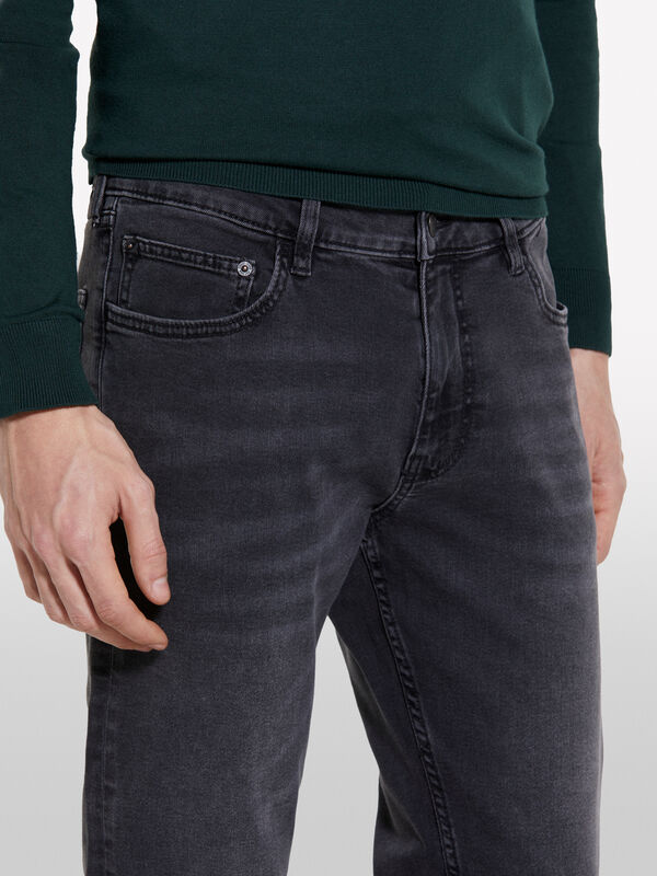 Τζιν Style 73 skinny fit μαύρο - τζιν skinny fit ανδρικά | Sisley