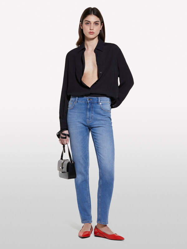 Τζιν Style 69 slim fit μπλε - τζιν slim fit γυναικεία | Sisley