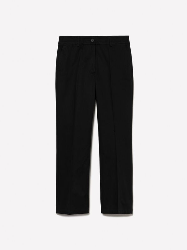 Παντελόνι μαύρο flare fit Παντελόνι μαύρο flare fit - παντελόνια flare γυναικεία | Sisley