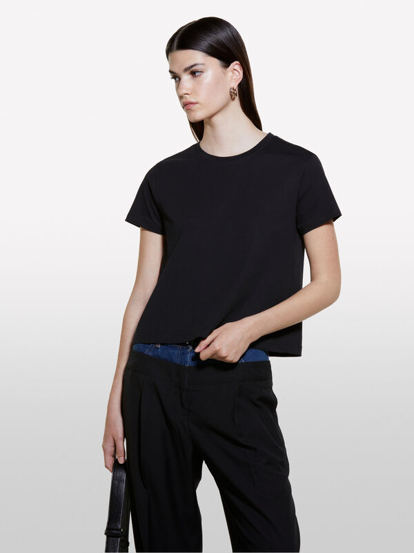 Μπλούζα από 100% οργανικό βαμβακερό - μπλουζάκια κοντομάνικα γυναικεία | Sisley