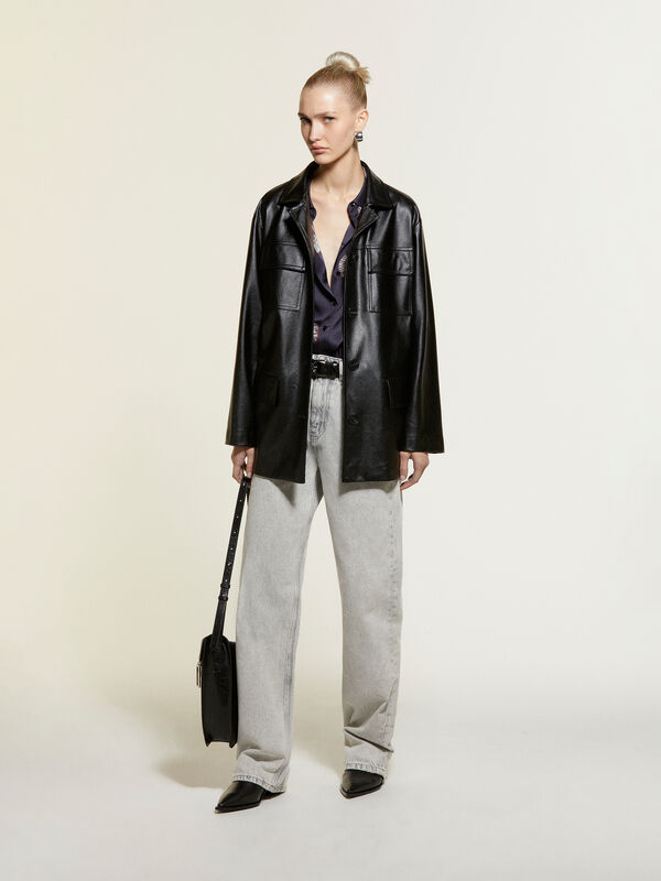 Jacket-Shirt with pockets - μπουφάν και σακάκια γυναικεία | Sisley