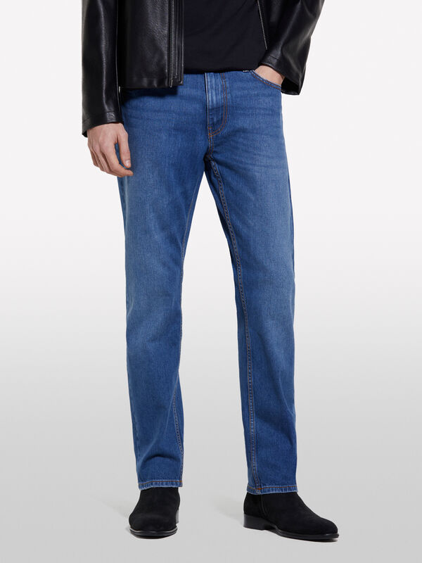 Τζιν Style 75 regular fit μπλε - τζιν regular ανδρικά | Sisley