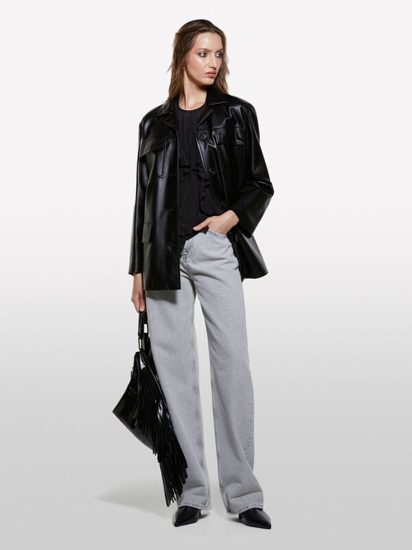 Jacket-Shirt with pockets - μπουφάν και σακάκια γυναικεία | Sisley