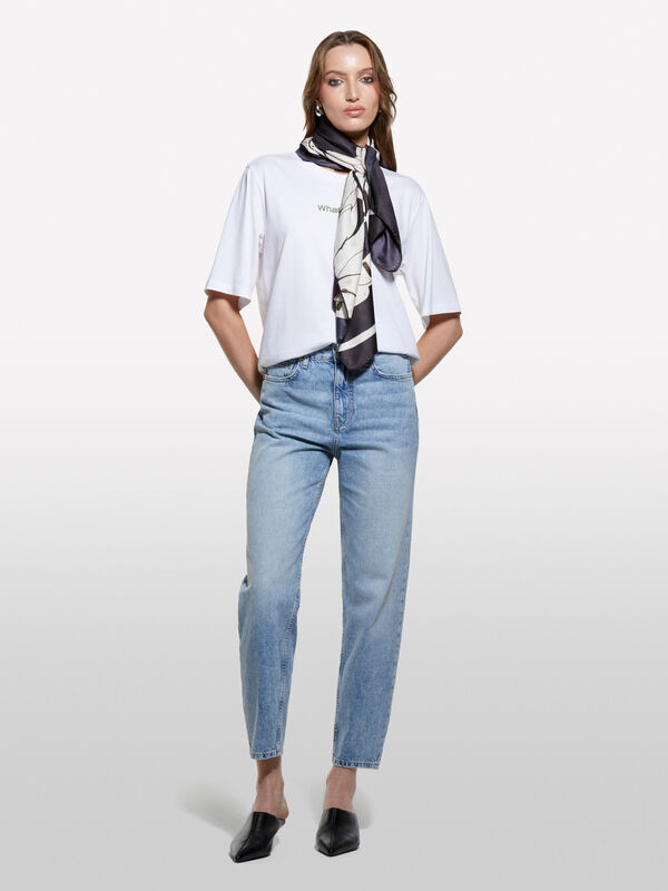 Τζιν Style 68 mom fit σε ανοιχτή απόχρωση - τζιν mom fit και boyfriend γυναικεία | Sisley
