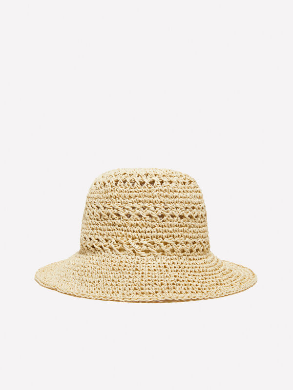 Cloche μπεζ εφέ κροσέ - καπέλα γυναικεία | Sisley