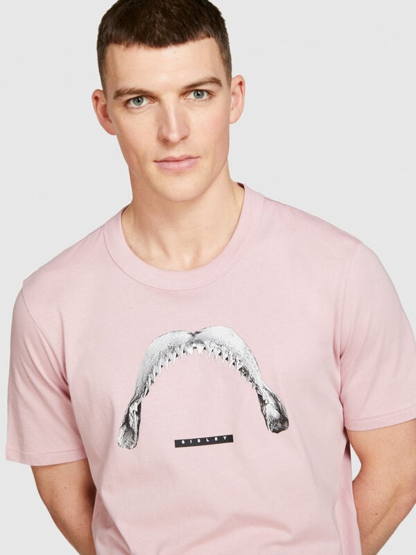 Μπλούζα regular fit με τύπωμα - μπλουζάκια κοντομάνικα ανδρικά | Sisley