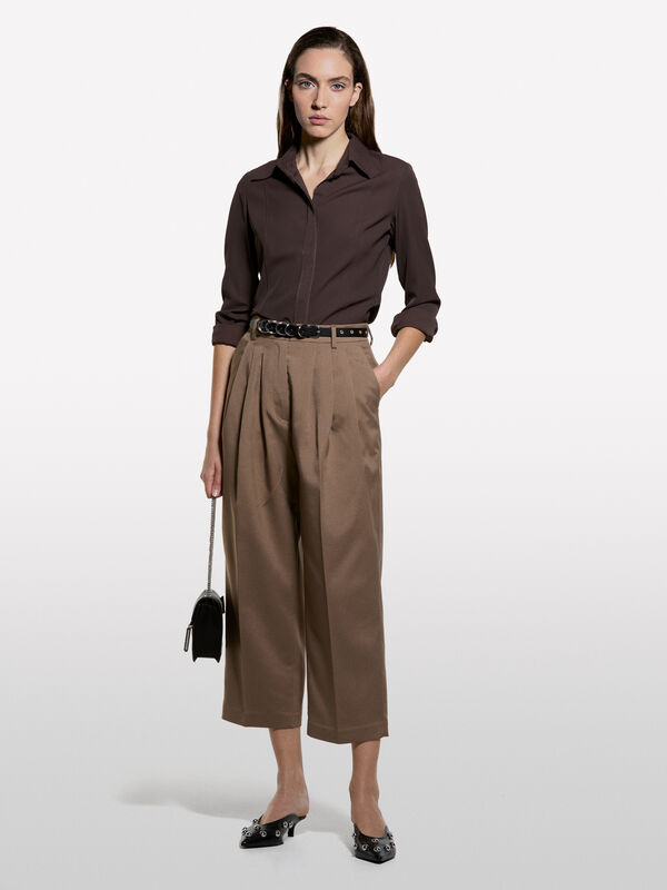 Πουκάμισο με ραφές  - πουκάμισα γυναικεία | Sisley