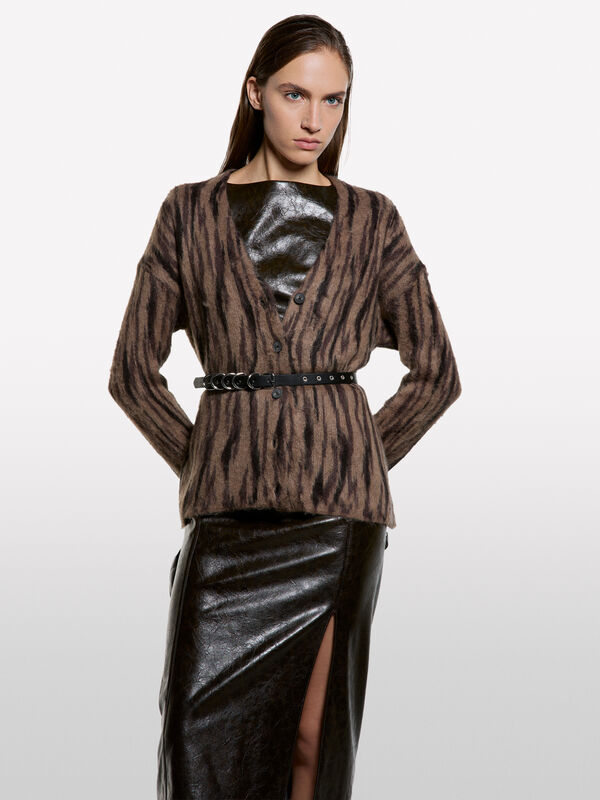 Ζακέτα με animalier σχέδια - ζακέτες γυναικείες | Sisley