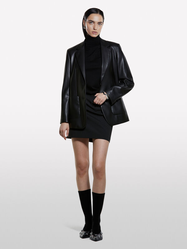 Μπλούζα ζιβάγκο μαύρη regular fit - μπλούζες ζιβάγκο γυναικείες | Sisley