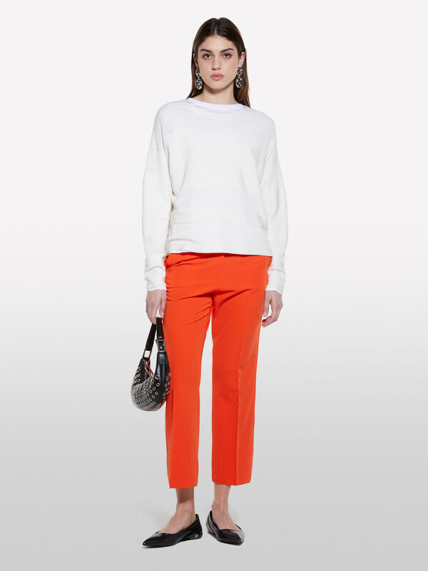 Παντελόνι flare fit κόκκινο - παντελόνια flare γυναικεία | Sisley