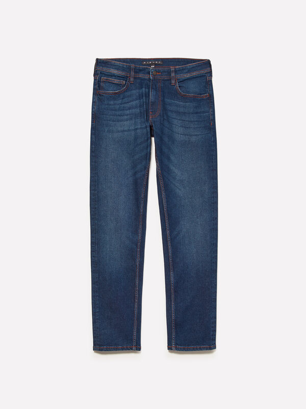 Τζιν Style 74 slim fit μπλε - τζιν slim fit ανδρικά | Sisley
