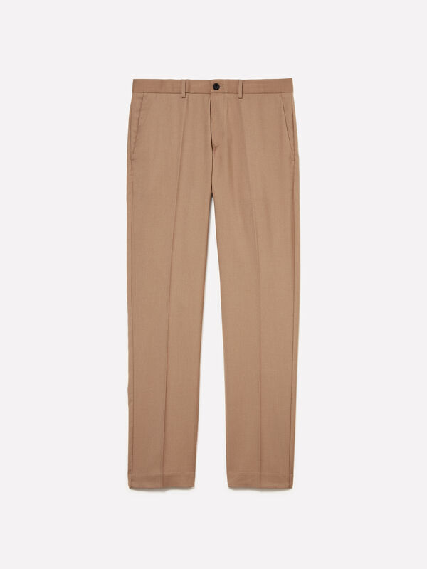Παντελόνι sartorial καμηλό - παντελόνια slim ανδρικά | Sisley