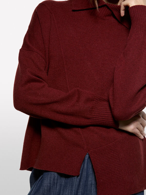 Μπλούζα ασύμμετρη με ψηλό γιακά  - μπλούζες ζιβάγκο γυναικείες | Sisley