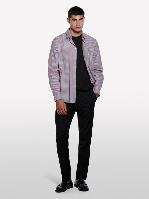 Παντελόνι sartorial μαύρο - παντελόνια slim ανδρικά | Sisley
