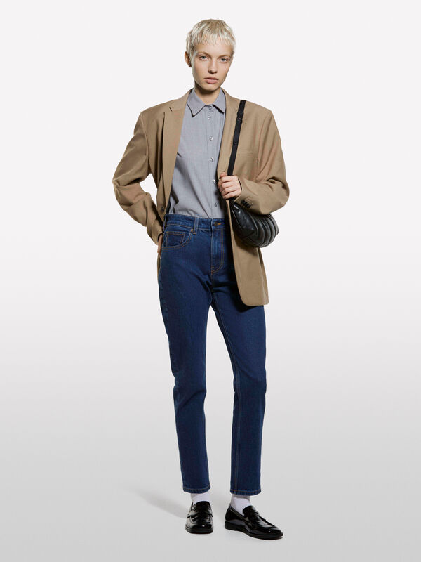 Τζιν Style 70 slim fit μπλε - τζιν slim fit γυναικεία | Sisley