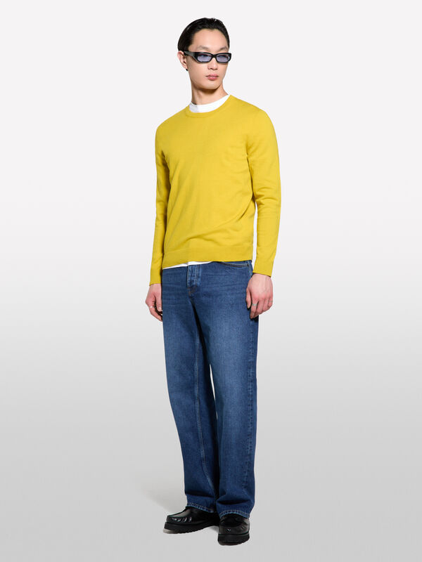 Μπλούζα lime regular fit - μπλούζες με λαιμόκοψη ανδρικές | Sisley