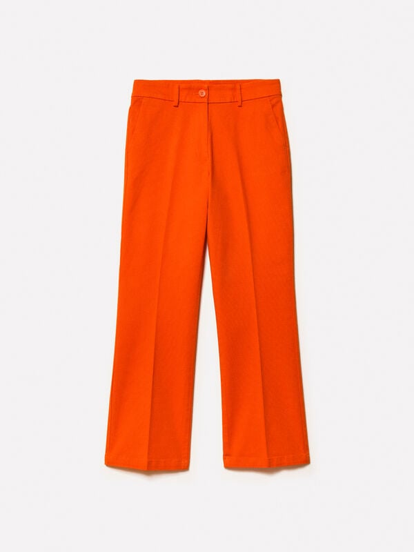 Παντελόνι flare fit κόκκινο Παντελόνι flare fit κόκκινο - παντελόνια flare γυναικεία | Sisley