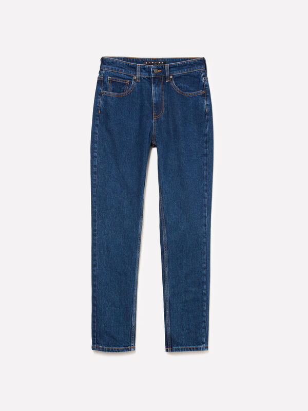 Τζιν Style 70 slim fit μπλε - τζιν slim fit γυναικεία | Sisley