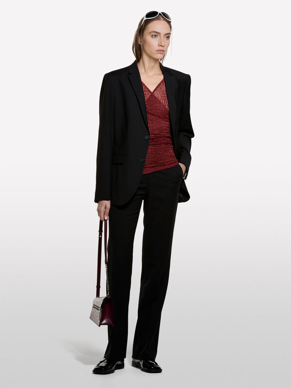 Παντελόνι slim flare fit - παντελόνια flare γυναικεία | Sisley