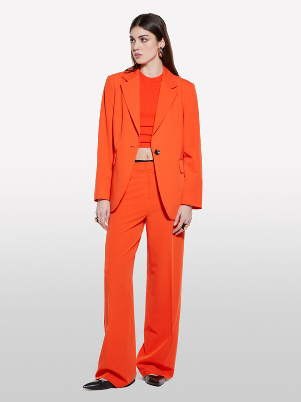 Μπλέιζερ regular fit κόκκινο - μπλέιζερ γυναικεία | Sisley