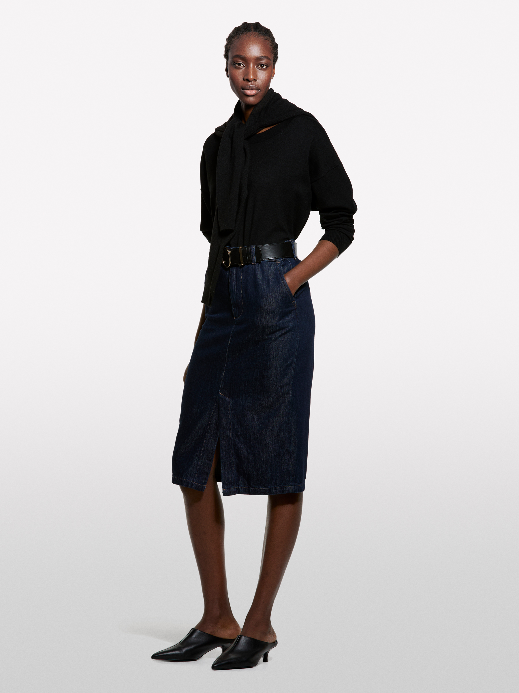 Sisley - Pull Noir À Col Bateau, Femme, Noir, Taille: XS