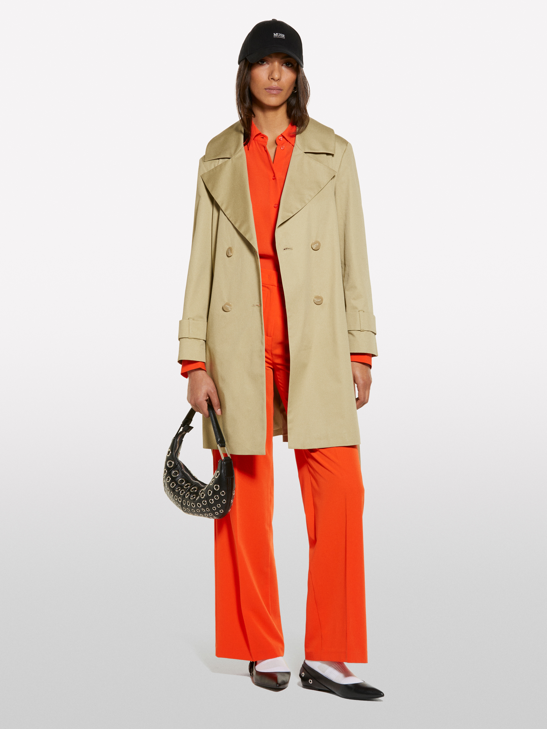 Sisley - Trenchcoat In Militärgrün, Frau, Militärgrün, Größe: 42