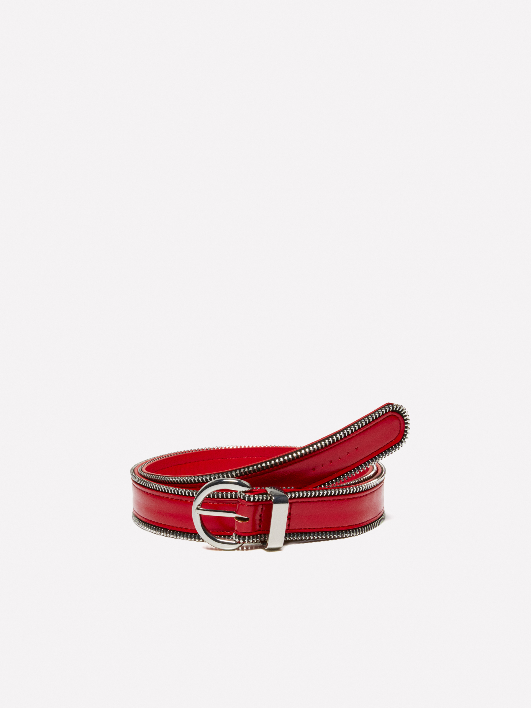 Sisley - Roter Gürtel Mit Reißverschluss, Frau, Rot, Größe: M