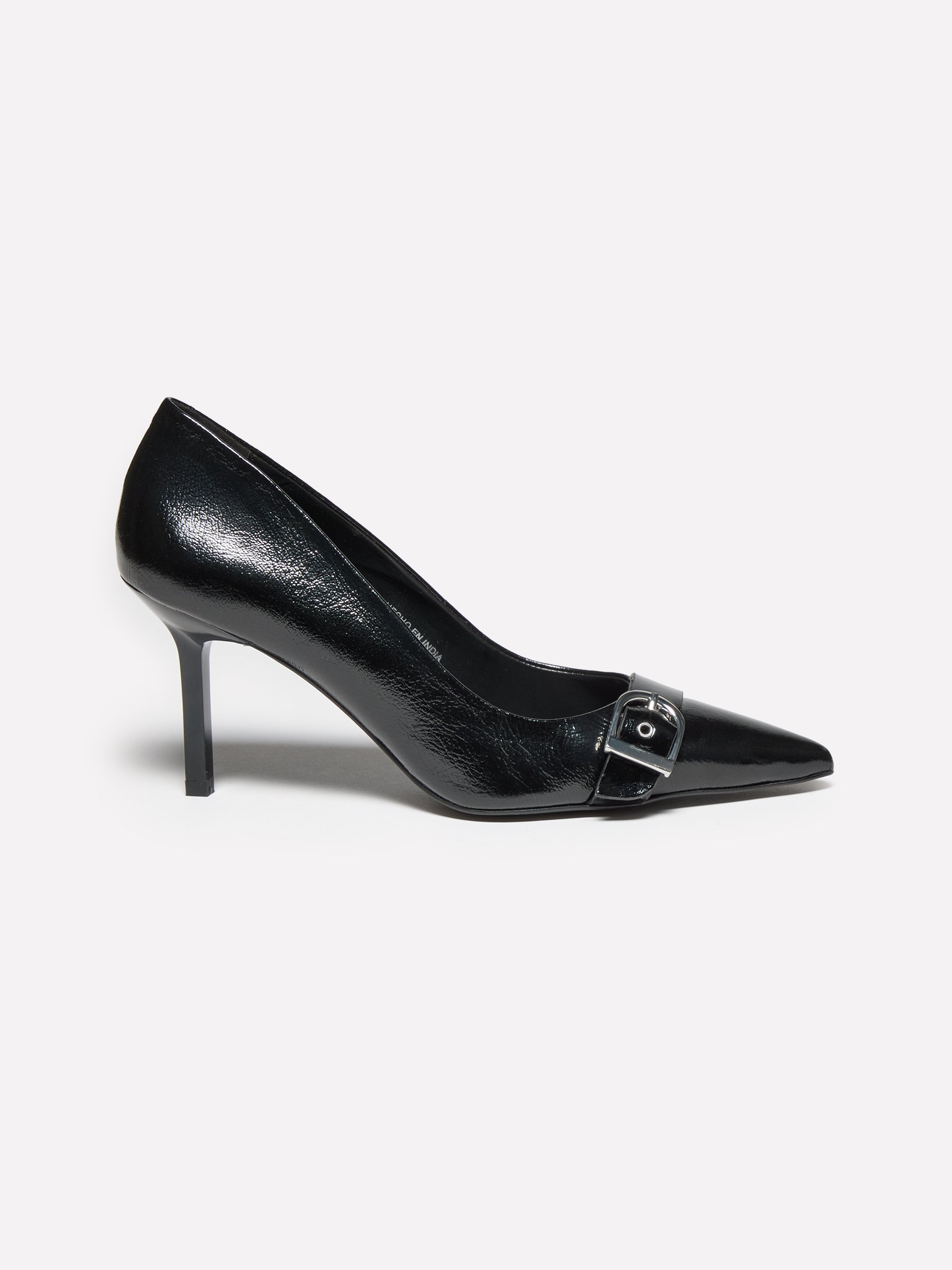Sisley - Escarpins En Cuir Verni Avec Bride, Femme, Noir, Taille: 41